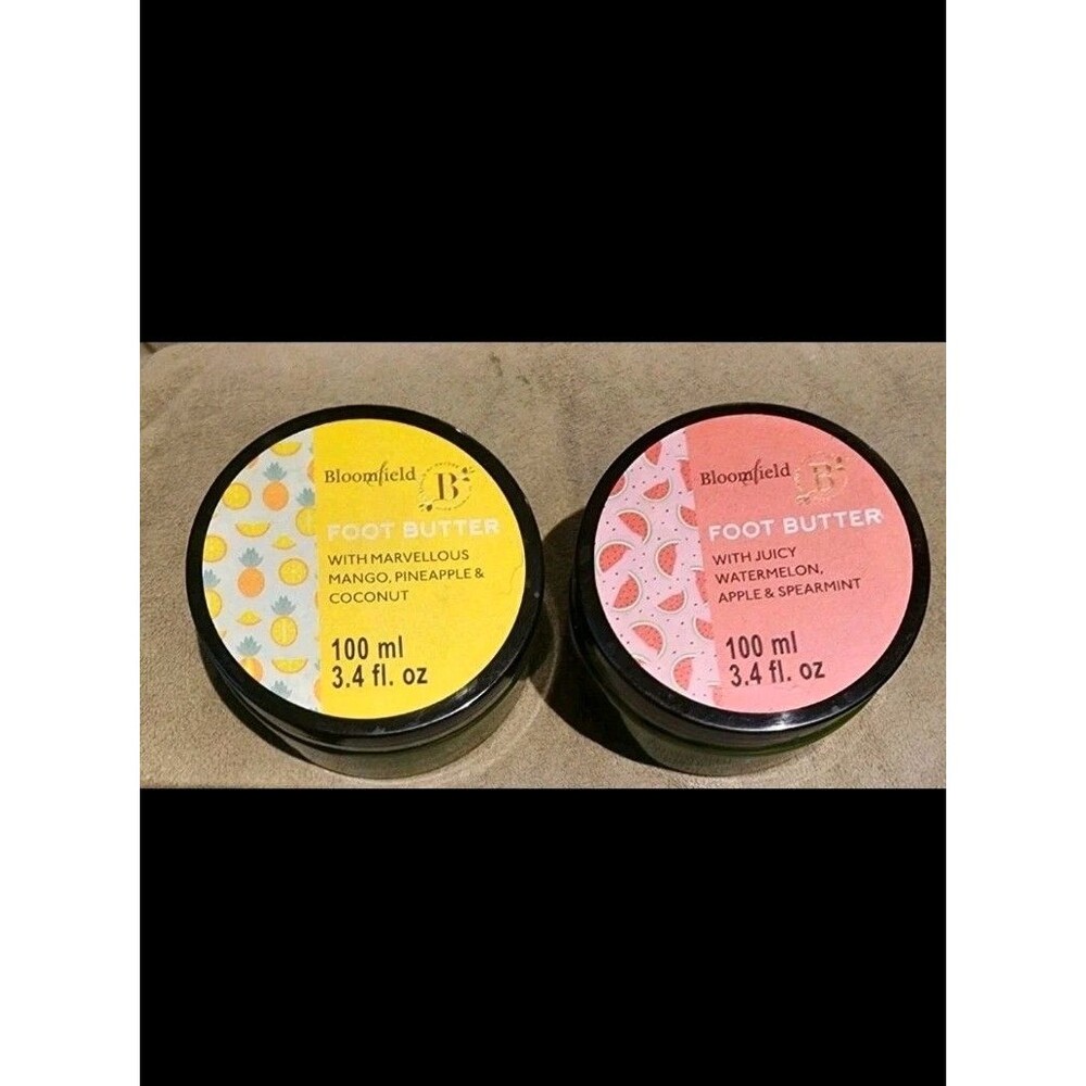 Bloomfield Foot Creams Gift Set With Shea Butter & Fruit Extracts 100mL 2 Pack